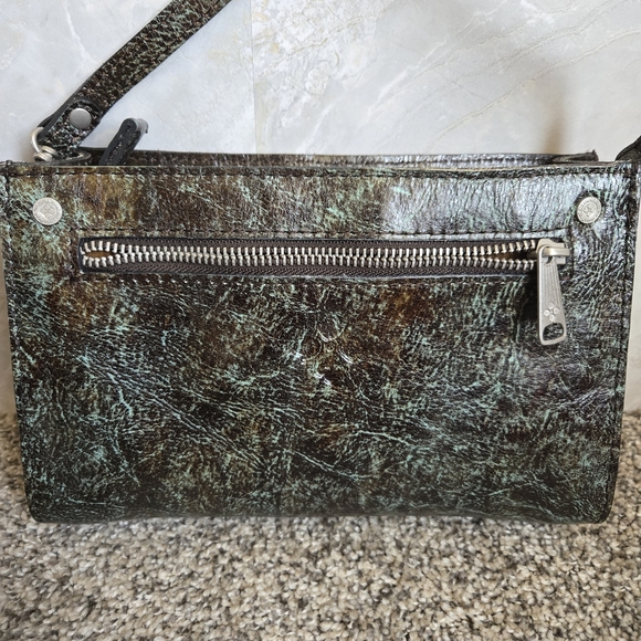 Patricia Nash Brown and Blue Floral Embossed Clutch - Picture 3 of 12